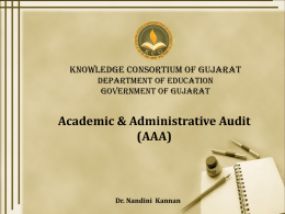 Academic and Administrative Audit (AAA)