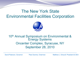 The New York State Environmental Facilities Corporation