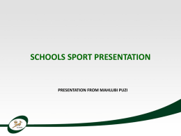 Presentation by Rugby