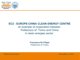 Politecnico di Torino - Centro Estero per l`Internazionalizzazione
