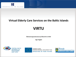 Info om VIRTU-projektet - Ålands landskapsregering