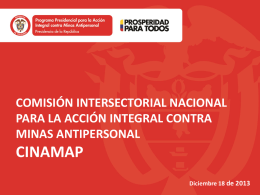 Presentación CINAMAP - Dirección para la de Acción Integral contra
