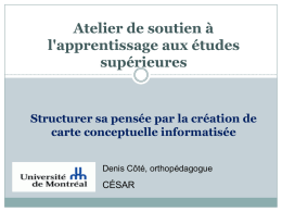 Carte conceptuelles - Université de Montréal