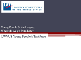 YPTF/YPBA - League of Women Voters