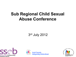Child Sexual Abuse - Sunderland Safeguarding Children Board