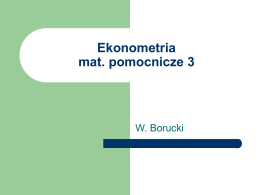 Ekonometria - wykład w roku 2009