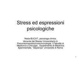 Stress ed espressioni psicologiche