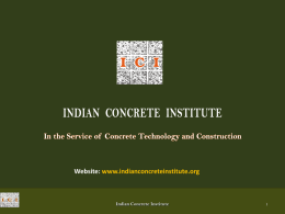 INDIAN CONCRETE INSTITUTE - Asian Concrete Federation