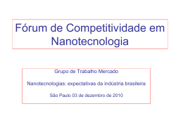 Fórum de Competitividade em Nanotecnologia