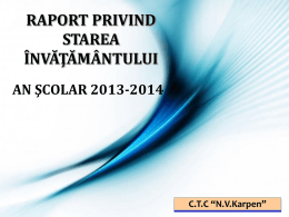 raport activitate CTCNVK 2013 2014