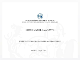 1. slidemysql1 - Universit&agrave; di Palermo
