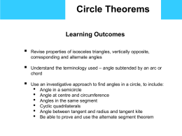 h) Circle Theorems - Student - school