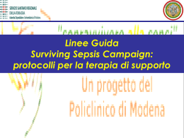 Linee Guida Surviving Sepsis Campaign