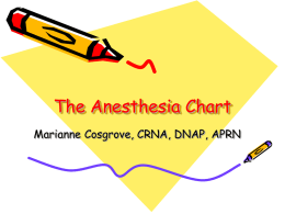 The Anesthesia Chart