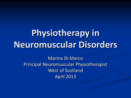 Physiotherapy in Neuromuscular Disorders