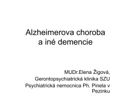 Alzheimerova choroba pre Avalon
