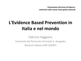 L`Evidence Based Prevention in Italia e nel mondo - Dott