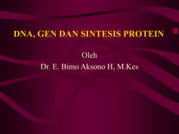 DNA, GEN DAN SINTESIS PROTEIN - UNAIR | E