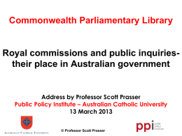 Royal commissions and public inquiries