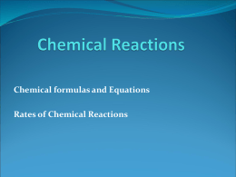 Chpt 17 Chemical Reactions