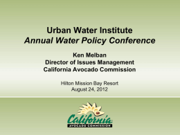 Ken Melban - Urban Water Institute, Inc.