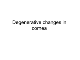 Degenerative changes in cornea