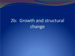 Growth and structural change - Agricultural & Applied Economics
