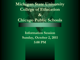 Chicago Public School Internship Presentation