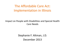 Affordable Care Act Presentation by Stephanie