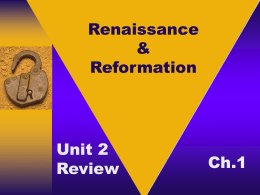 Renaissance and Reformation - Geary County Schools USD 475