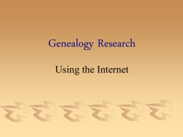 Internet Genealogy Research - RootsWeb Genealogical Data