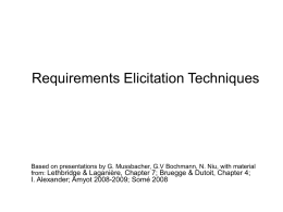 Requirements Elicitation Techniques