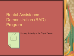 Rental Assistance Demonstration (RAD)