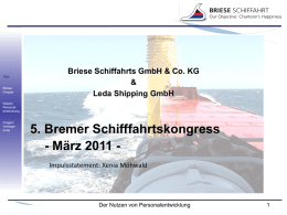 Workshop III - Bremer Schifffahrtskongress