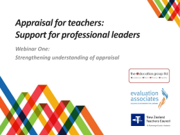 Teachers Appraisal Webinar 2013-04-19