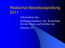 PowerPoint-Präsentation - Bildungszentrum Weissacher Tal