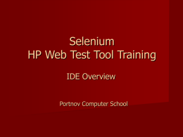 Selenium Tutorial - Portnov Computer School