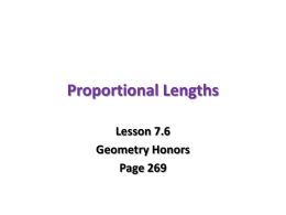 Proportional Lengths
