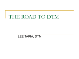 THE ROAD TO DTM