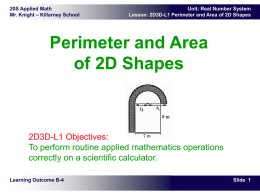 2D3D-L1 Perimeter and Area of 2D Shapes