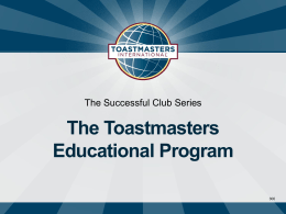 PPT - District 25 Toastmasters