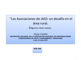 Las Asociaciones de JASS por WSP-WB