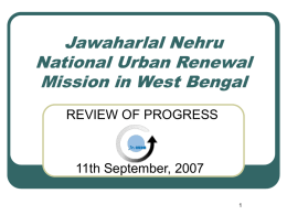 Mission Components - JNNURM West Bengal