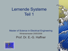 Lernende Systeme - Hochschule Trier