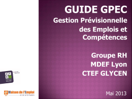 GPEC Gestion Prévisionnelle Des Emplois Et Compétences