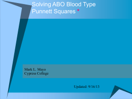 Unit08-How to solve a blood Punnett square