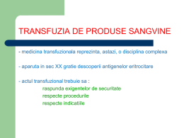 transfuziile - Cursuri Medicina