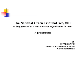 NGT - Asian Judges Network on Environment (AJNE)