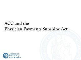 Physician Payment Sunshine Act in Detail
