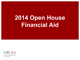 2014 Open House Presentation